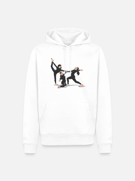 Dancer group choreography jazz dance - Men’s Premium Organic Hoodie - white