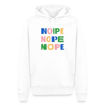 Nope Nope Nope - Sweat à capuche Premium bio Homme - blanc - Devant - Nico (187cm)