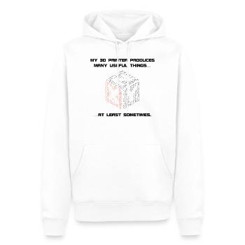 Useful 3D Printing - Männer Premium Bio Hoodie - Weiß - Vorne - Nico (187cm)