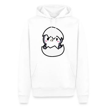 cute baby penguin in an eggshell idea - Men’s Premium Organic Hoodie - white - Front - Nico (187cm)