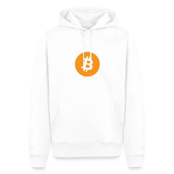 bitcoin - Men’s Premium Organic Hoodie - white - Front - Nico (187cm)