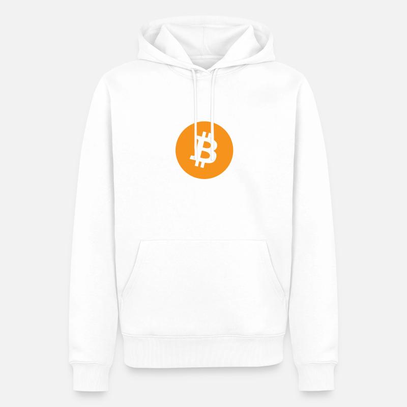 bitcoin - Sweat à capuche Premium bio Homme - blanc