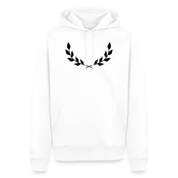 feuilles - Sweat à capuche Premium bio Homme - blanc - Devant - Nico (187cm)