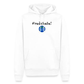 Freèchete! Collection - Nous sommes dans les Abruzzes - Sweat à capuche Premium bio Homme - blanc - Devant - Nico (187cm)