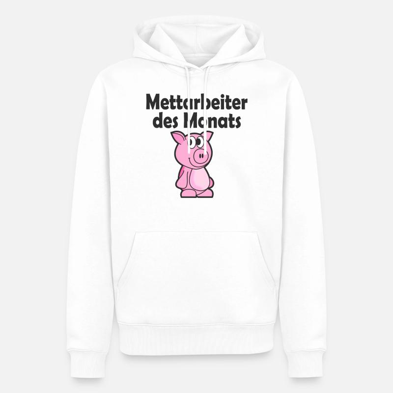METTARBEITER DES MONATS - Männer Premium Bio Hoodie - Weiß