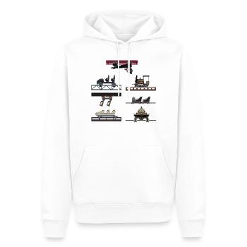 Phantasialand Coaster Cars - Men’s Premium Organic Hoodie - white - Front - Nico (187cm)