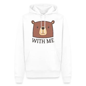 Bear With Me - Men’s Premium Organic Hoodie - white - Front - Nico (187cm)