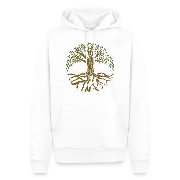 Lebensbaum - Männer Premium Bio Hoodie - Weiß - Vorne - Nico (187cm)