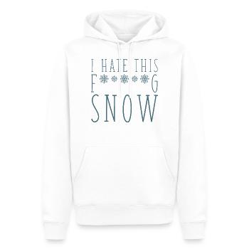 Ich hasse diesen Schnee - Männer Premium Bio Hoodie - Weiß - Vorne - Nico (187cm)