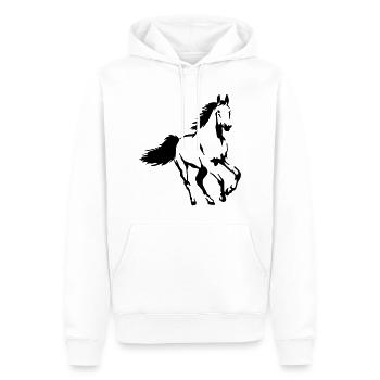 Pferd Tier Hengst Stute Fohlen - Männer Premium Bio Hoodie - Weiß - Vorne - Nico (187cm)