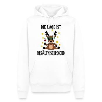 Lustiges Rentier - Männer Premium Bio Hoodie - Weiß - Vorne - Nico (187cm)