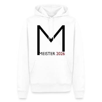 Félicitations pour le championnat 2026 - Sweat à capuche Premium bio Homme - blanc - Devant - Nico (187cm)