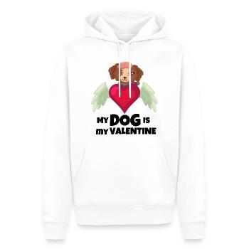 Cute Angel Dog Heart – Puppy Love Wings - Men’s Premium Organic Hoodie - white - Front - Nico (187cm)