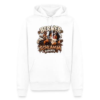 Berner Sennenhund im Schlammabenteuer - Männer Premium Bio Hoodie - Weiß - Vorne - Nico (187cm)