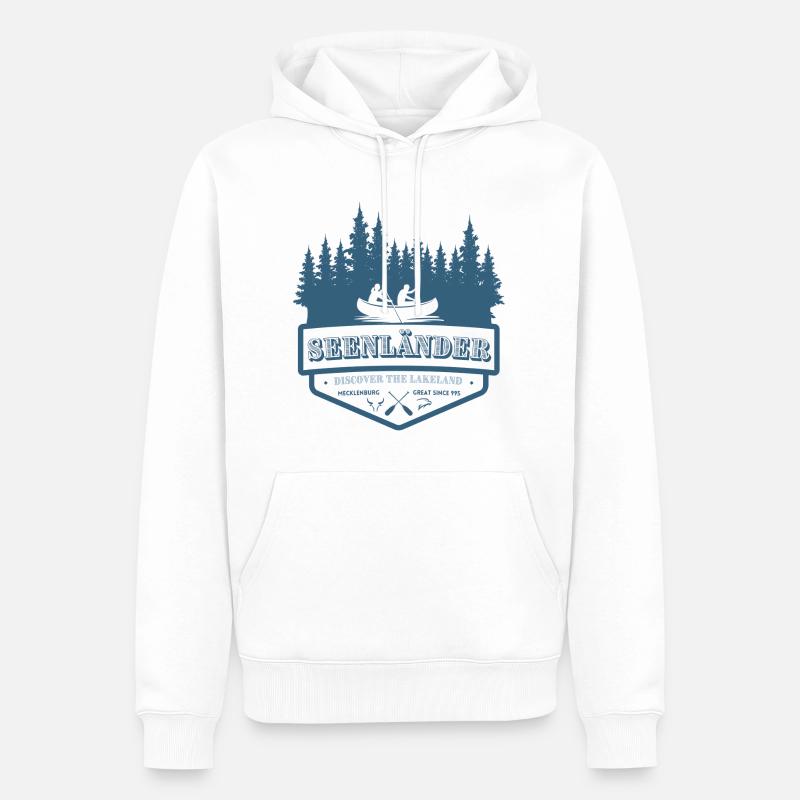Seenländer discover - Männer Premium Bio Hoodie - Weiß
