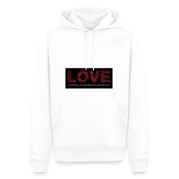 Love, the secret ingredient that makes life sweet - Männer Premium Bio Hoodie - Weiß - Vorne - Nico (187cm)