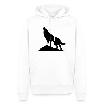 Wolf, Hund, Wolfshund - Männer Premium Bio Hoodie - Weiß - Vorne - Nico (187cm)