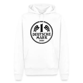 DM Deutsche Mark D-Mark schwarz - Männer Premium Bio Hoodie - Weiß - Vorne - Nico (187cm)