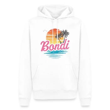 Bondi | - Männer Premium Bio Hoodie - Weiß - Vorne - Nico (187cm)