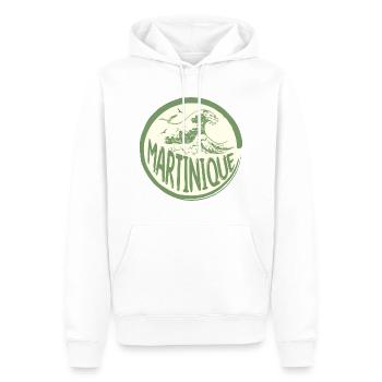 Karibische Wellen von Martinique - Männer Premium Bio Hoodie - Weiß - Vorne - Nico (187cm)