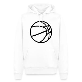Ballon de basket - Sweat à capuche Premium bio Homme - blanc - Devant - Nico (187cm)