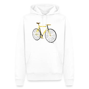 Vélo de course street 1 - Sweat à capuche Premium bio Homme - blanc - Devant - Nico (187cm)
