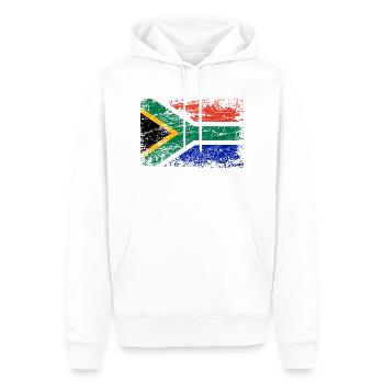 Südafrika Flagge Vintage Used Look Afrika - Männer Premium Bio Hoodie - Weiß - Vorne - Nico (187cm)