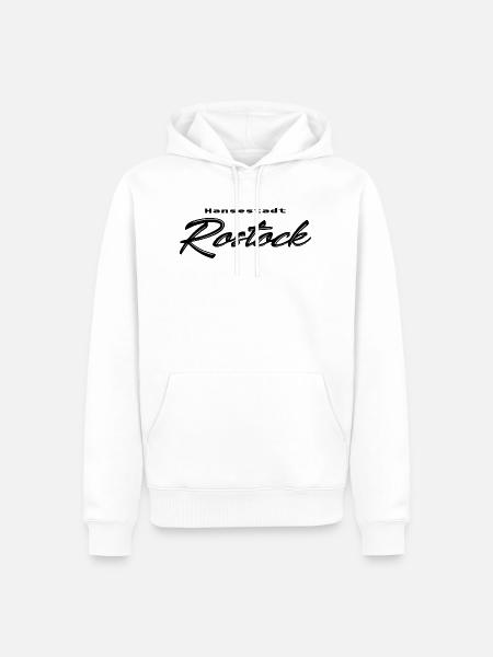 Hansestadt Rostock - Männer Premium Bio Hoodie - Weiß