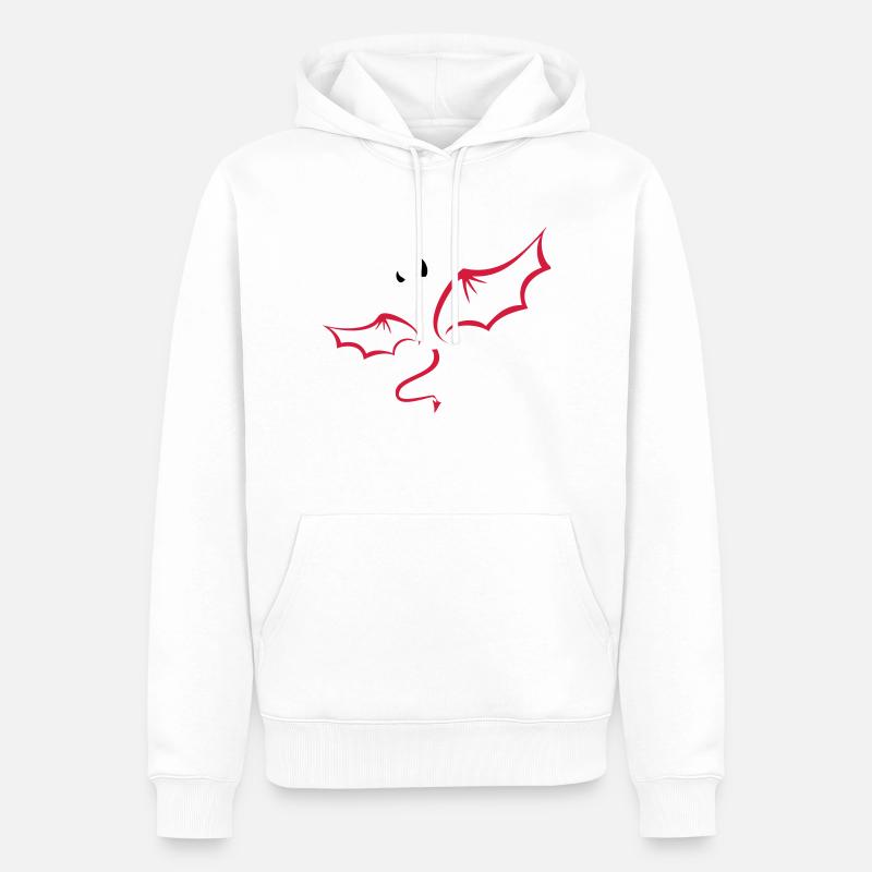 Teufel - Männer Premium Bio Hoodie - Weiß