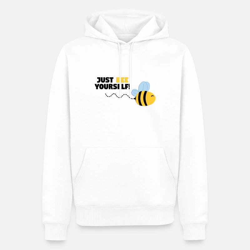 Sei du selbst - Männer Premium Bio Hoodie - Weiß