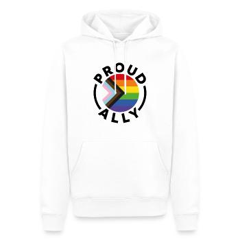 Fier allié - Sweat à capuche Premium bio Homme - blanc - Devant - Nico (187cm)