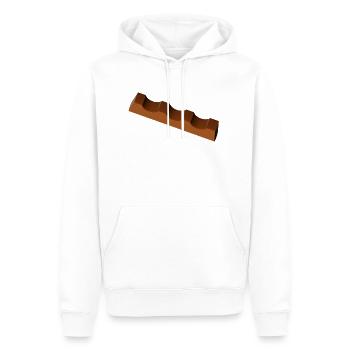 barre de chocolat - Sweat à capuche Premium bio Homme - blanc - Devant - Nico (187cm)