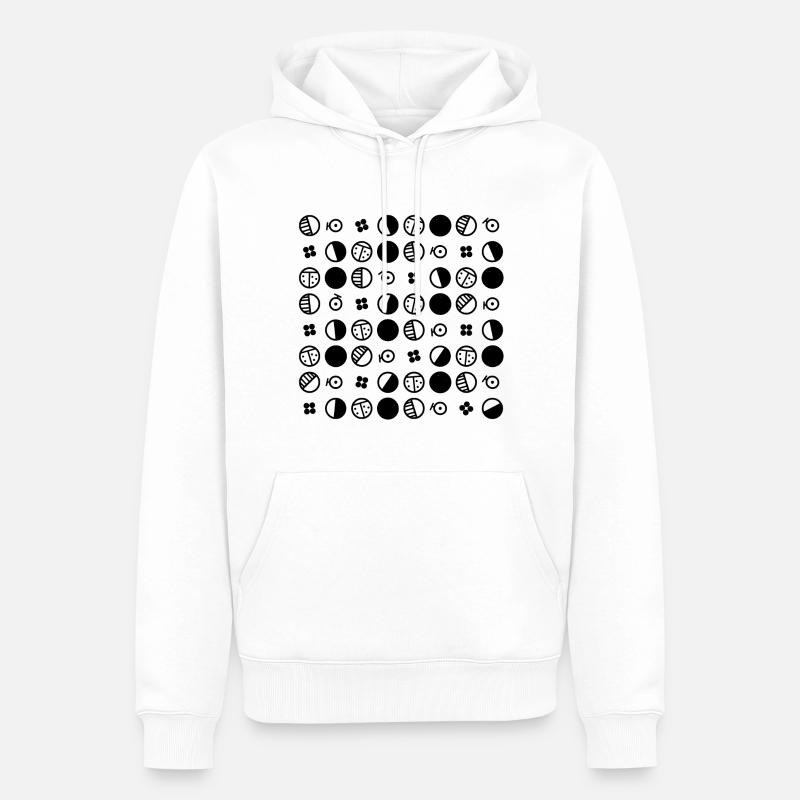 Abstract Pattern 05 - Sweat à capuche Premium bio Homme - blanc