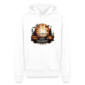 happy halloween02 - Sweat à capuche Premium bio Homme - blanc - Devant - Nico (187cm)