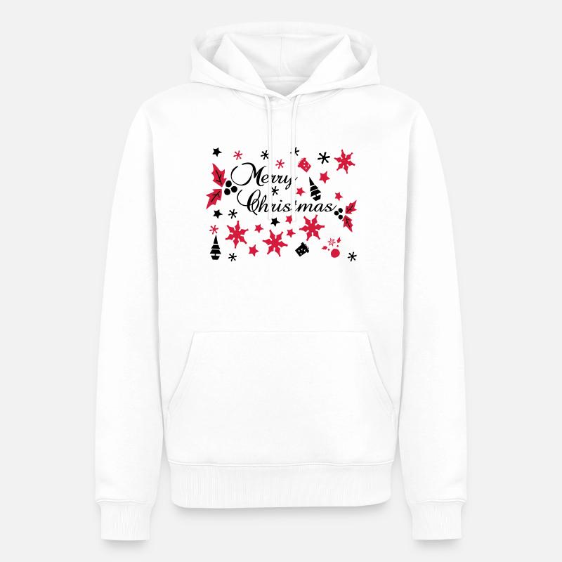 Frohe Weihnachten Dekorsätze - Männer Premium Bio Hoodie - Weiß