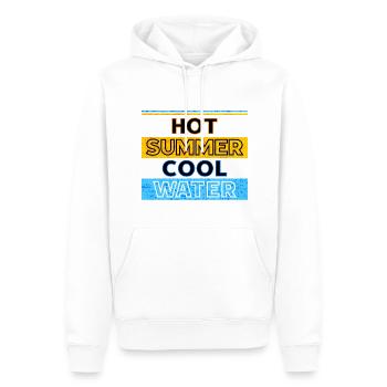 Hot summer cool water - Männer Premium Bio Hoodie - Weiß - Vorne - Nico (187cm)