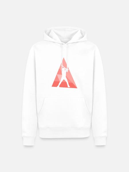 Baseball Baseballschläger Batting Baseballer - Männer Premium Bio Hoodie - Weiß