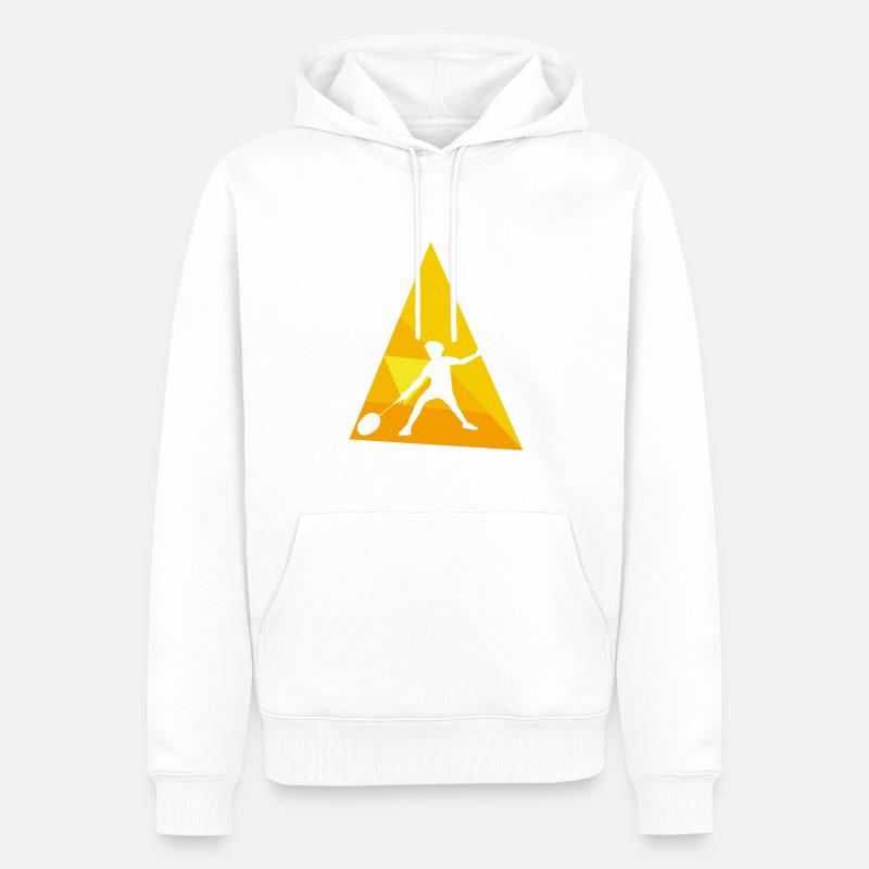 Badminton Drop Clear Badmintonschläger - Männer Premium Bio Hoodie - Weiß