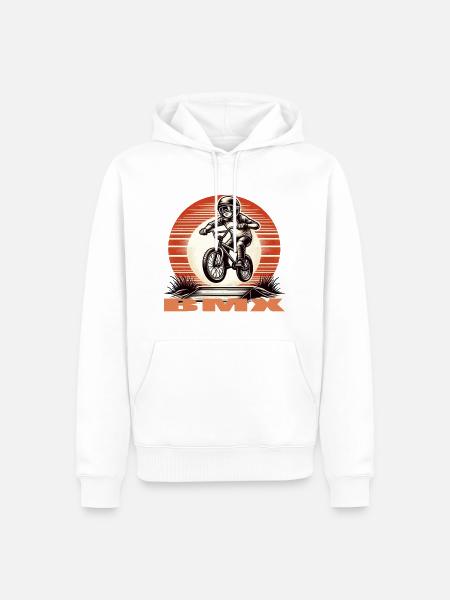 BMX Bike - Männer Premium Bio Hoodie - Weiß