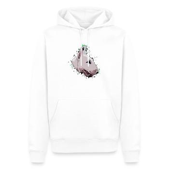 Bullterrier Comic - Sweat à capuche Premium bio Homme - blanc - Devant - Nico (187cm)