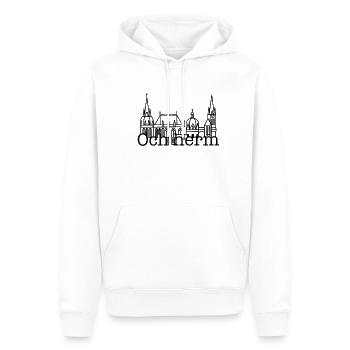 Stadt Aachen „Och herm“, Sehenswürdigkeit, Dom - Männer Premium Bio Hoodie - Weiß - Vorne - Nico (187cm)