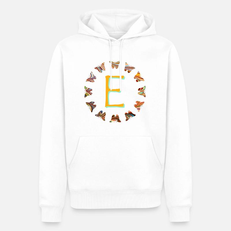 Papillons E 56 E - Sweat à capuche Premium bio Homme - blanc
