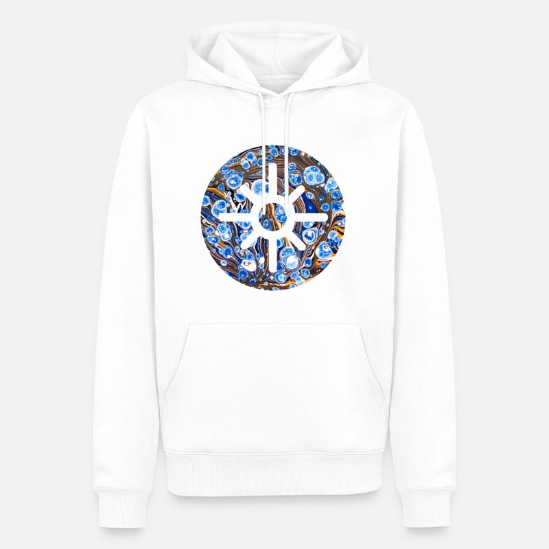 hexenrune schutz glück e 262 - Männer Premium Bio Hoodie - Weiß