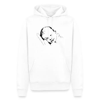 Portrait Baby - Männer Premium Bio Hoodie - Weiß - Vorne - Nico (187cm)