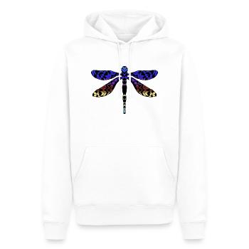 Libellule - Sweat à capuche Premium bio Homme - blanc - Devant - Nico (187cm)