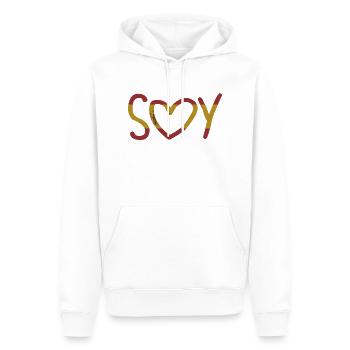 SOY ESPANA - Men’s Premium Organic Hoodie - white - Front - Nico (187cm)