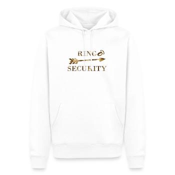 ring_security - Männer Premium Bio Hoodie - Weiß - Vorne - Nico (187cm)
