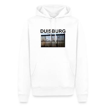 Duisburg - Männer Premium Bio Hoodie - Weiß - Vorne - Nico (187cm)