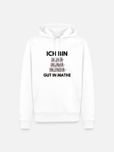 Ich bin Ingenieur Spruch - Männer Premium Bio Hoodie - Weiß
