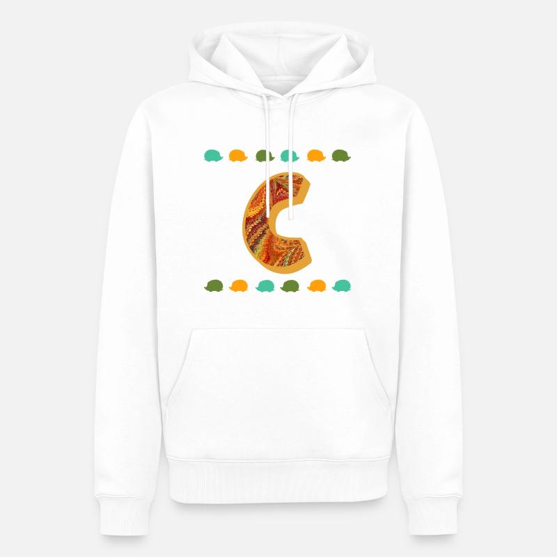 Hérisson E 22 C - Sweat à capuche Premium bio Homme - blanc